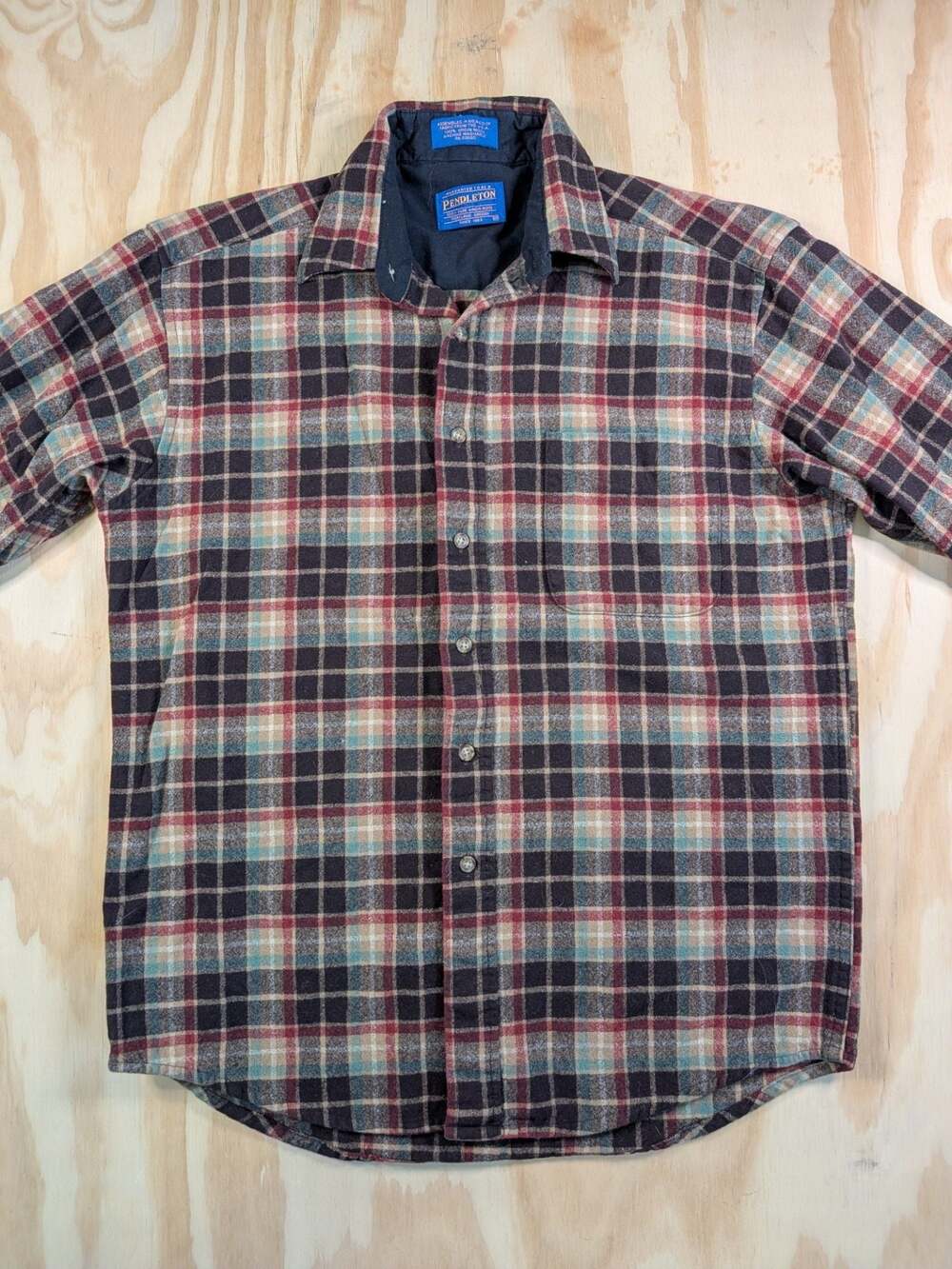 Pendleton 100% Virgin Wool Plaid Board Shirt